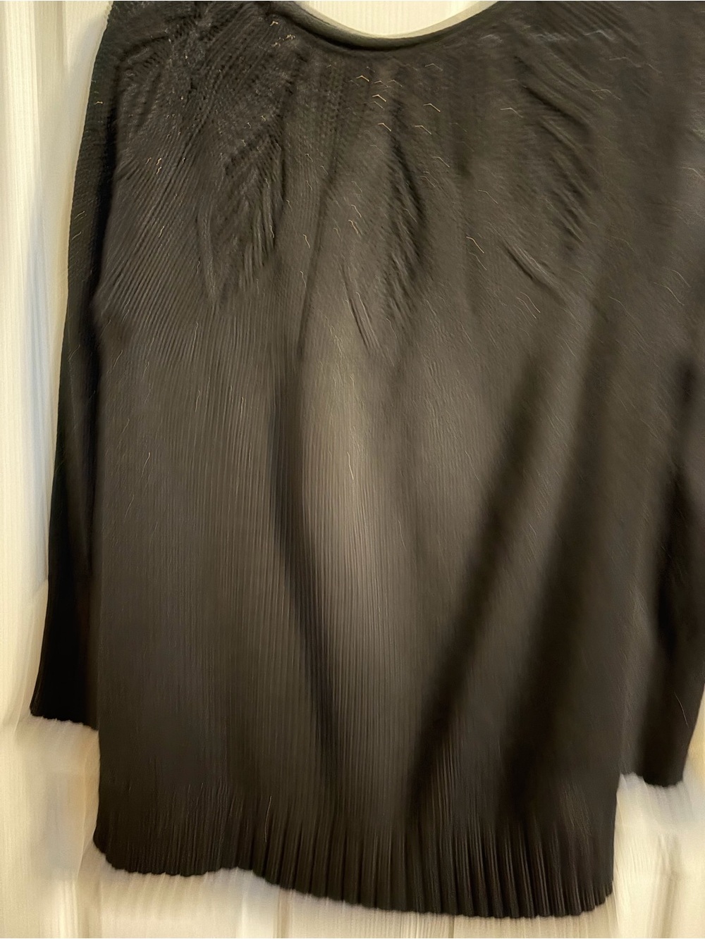 Apt. 9 Black Pleated Long Sleeve Sweater